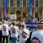 Rassemblement à Paris pour demander la libération de Louis Arnaud – 1