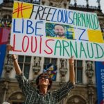 Rassemblement à Paris pour demander la libération de Louis Arnaud – 3